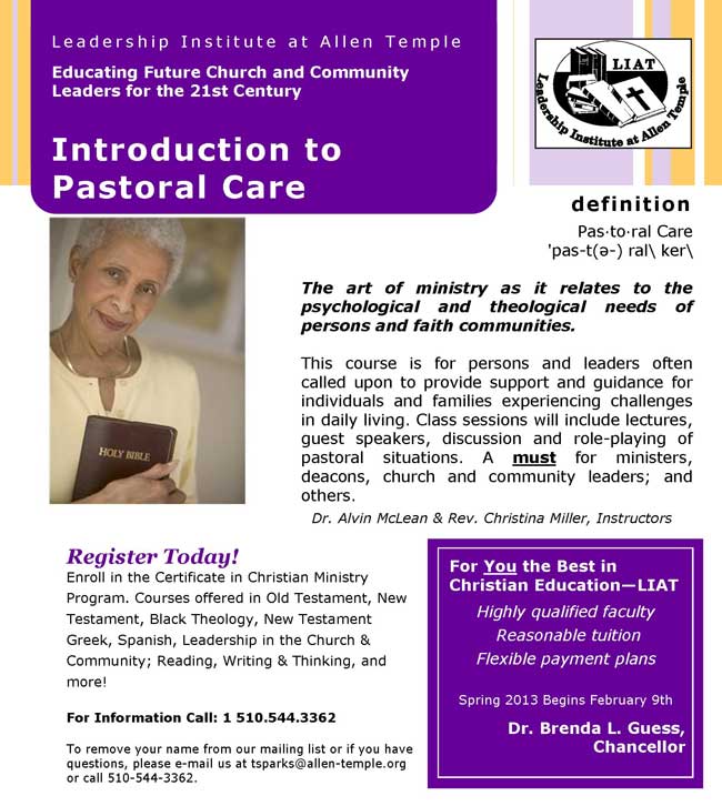LIAT 2013 Pastoral Care